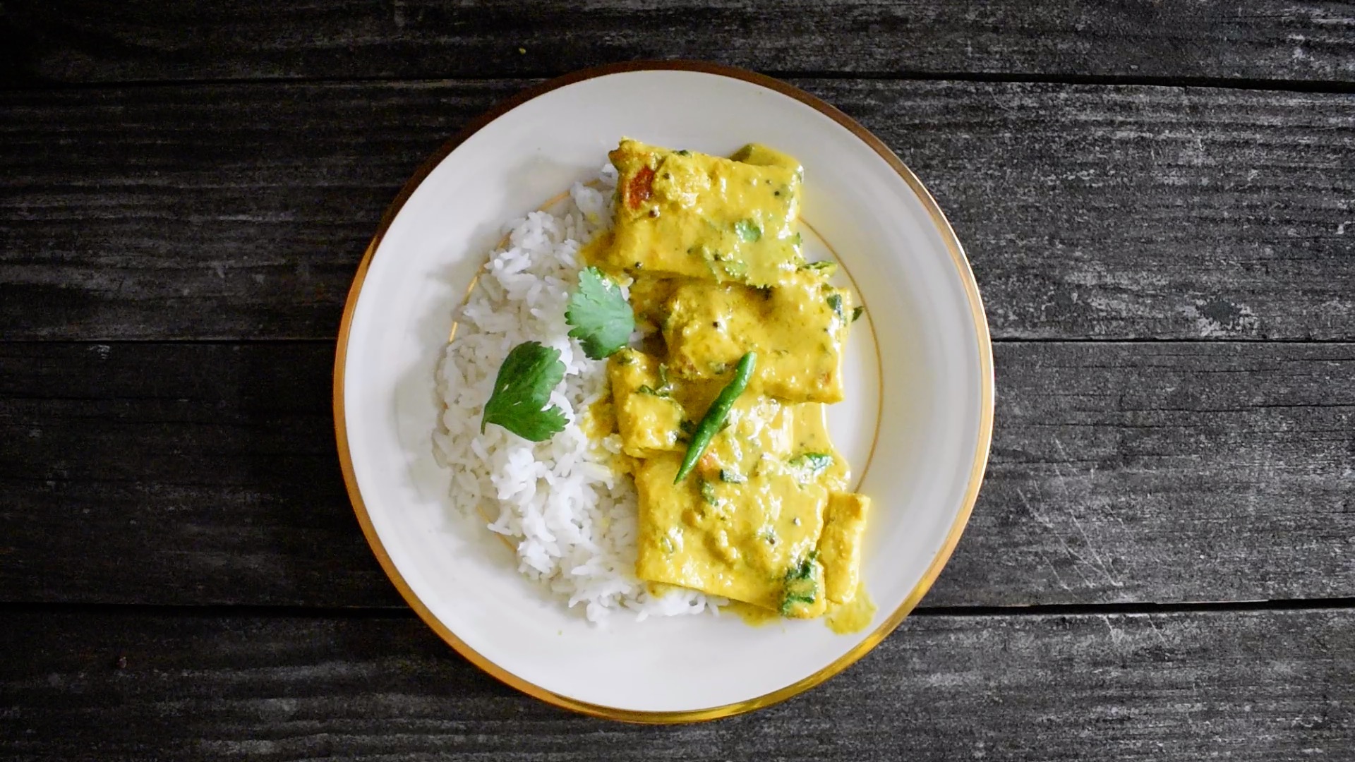 Chickpea Curry with Mustard Paste/Besan ki Machhli