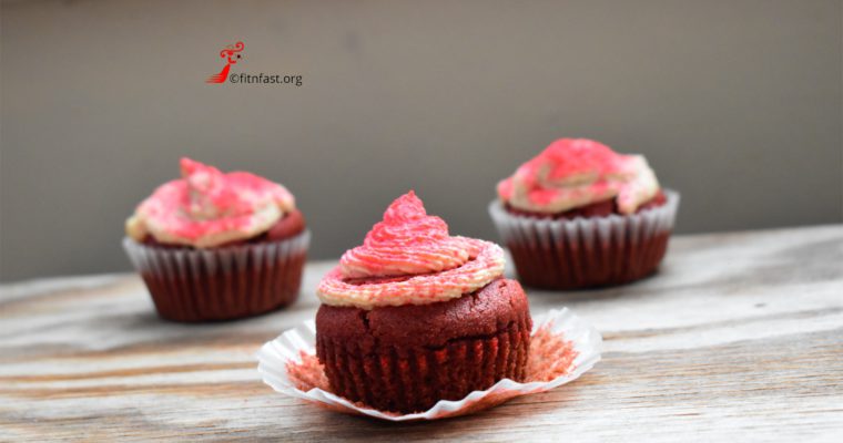 Vegan Red Velvet Cupcake with a Surprisingly Healthy Frosting