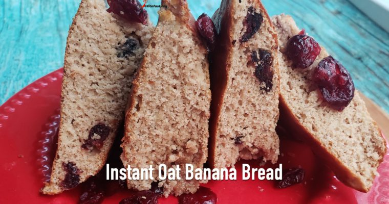 Instant Oat Banana Bread, Airfryer Recipe