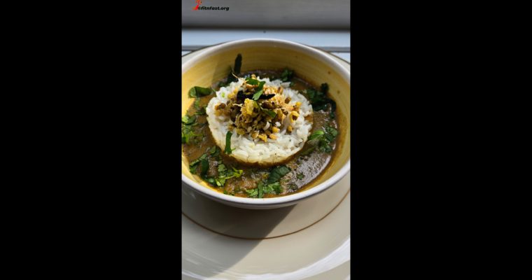 Sprouted Moong Bassaru, A two-in-one recipe