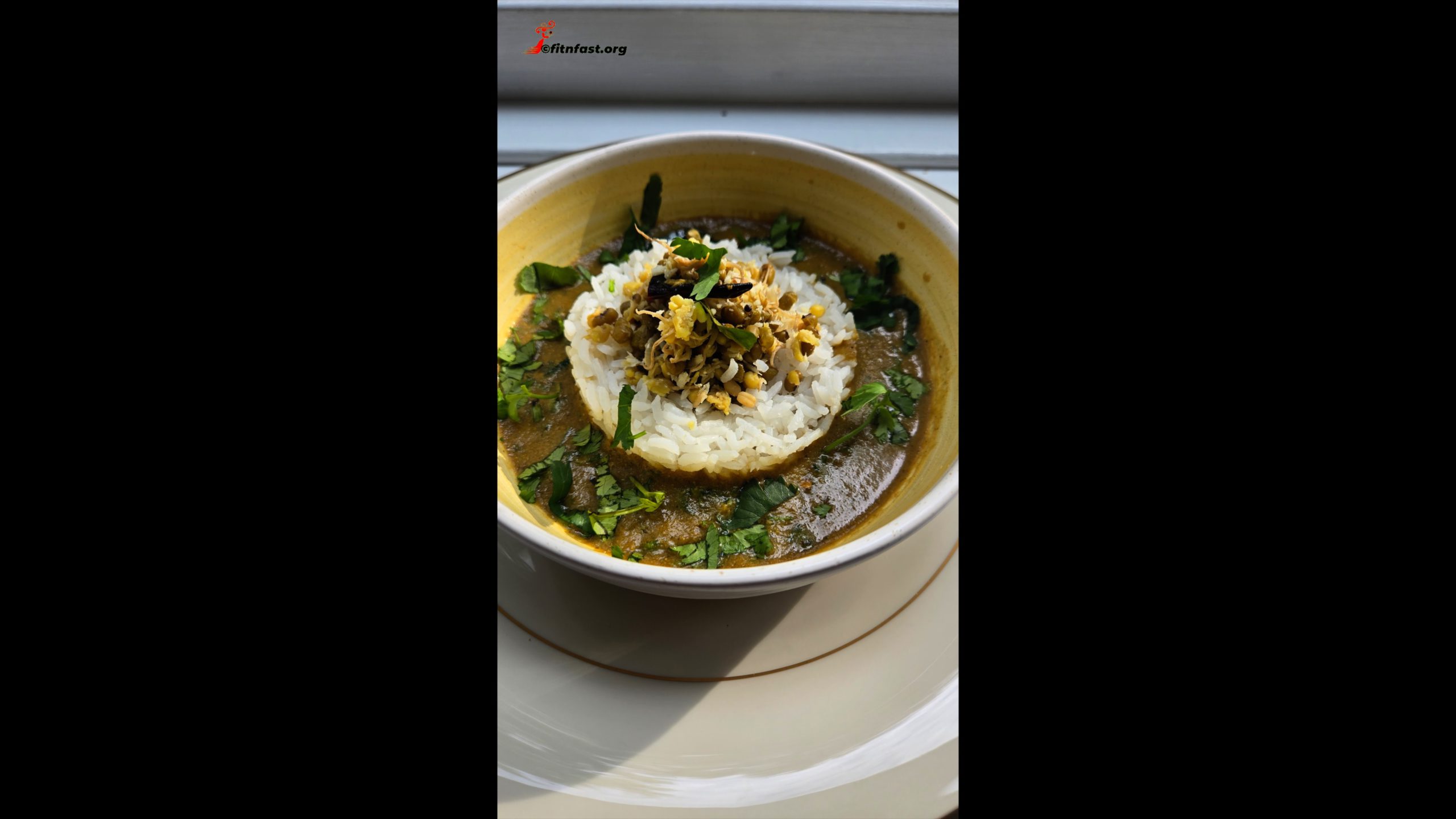 Sprouted Moong Bassaru, A two-in-one recipe